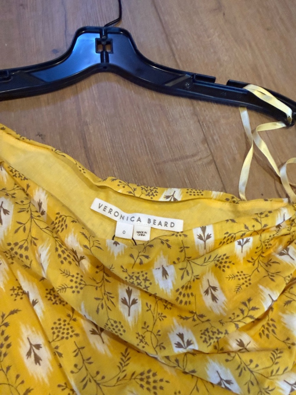 Veronica Beard Yellow Floral One-Shoulder Maxi Dress - Picture 3 of 8